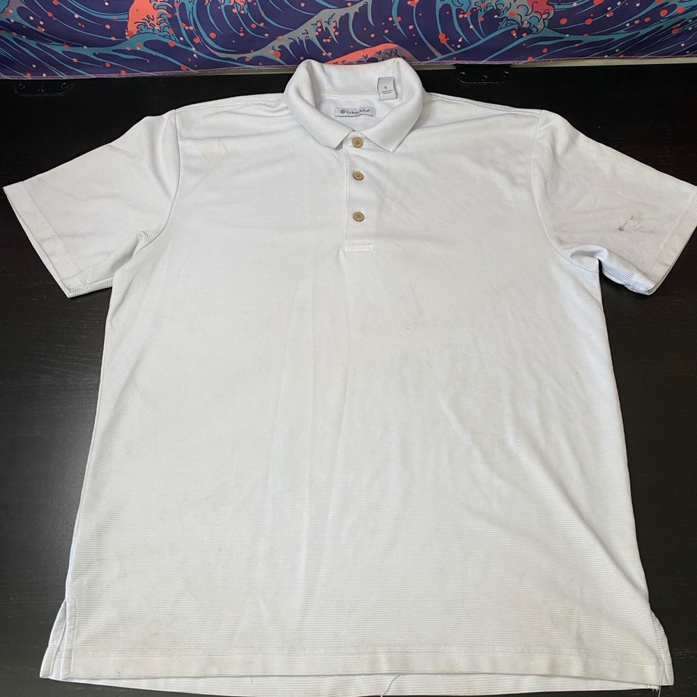 Cubavera White Short Sleeve Polo